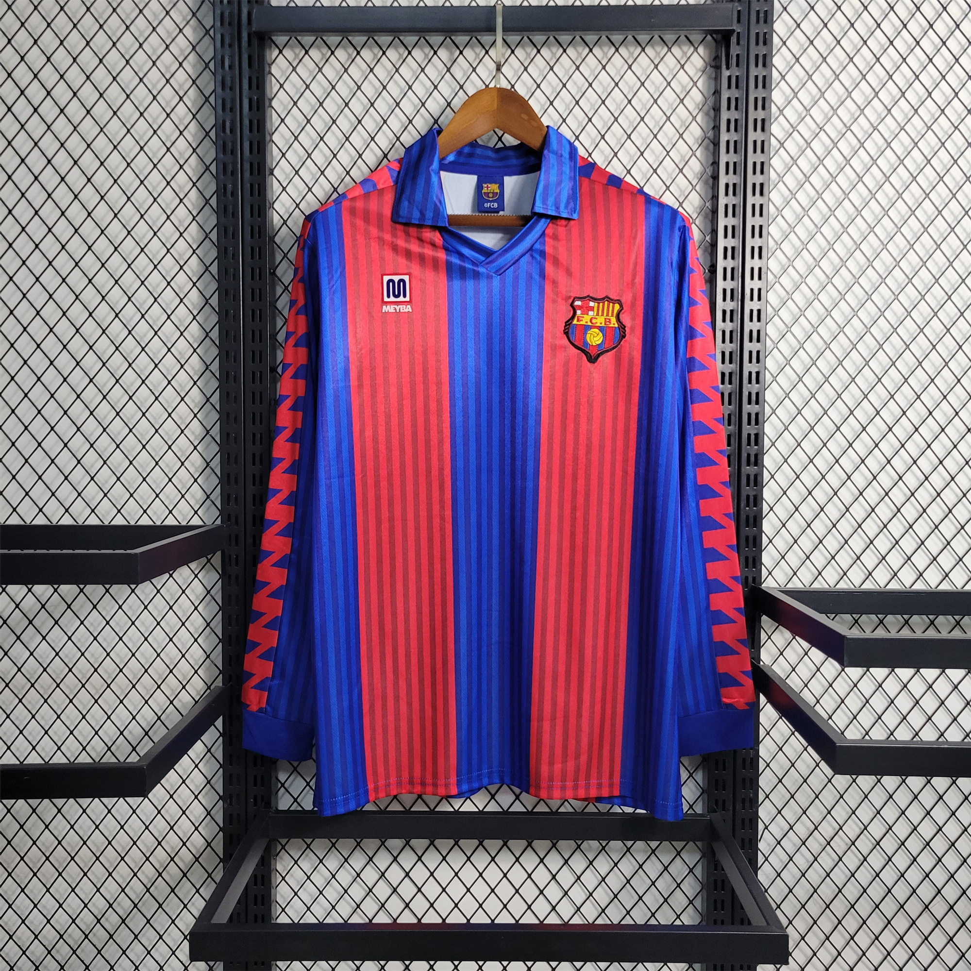 Barcelona Retro 90-92 Home Stadium Long Sleeve Jersey